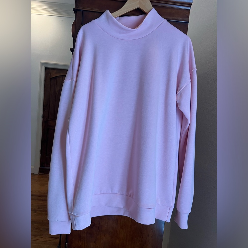 Pale pink large Serena madein soft sweatshirt